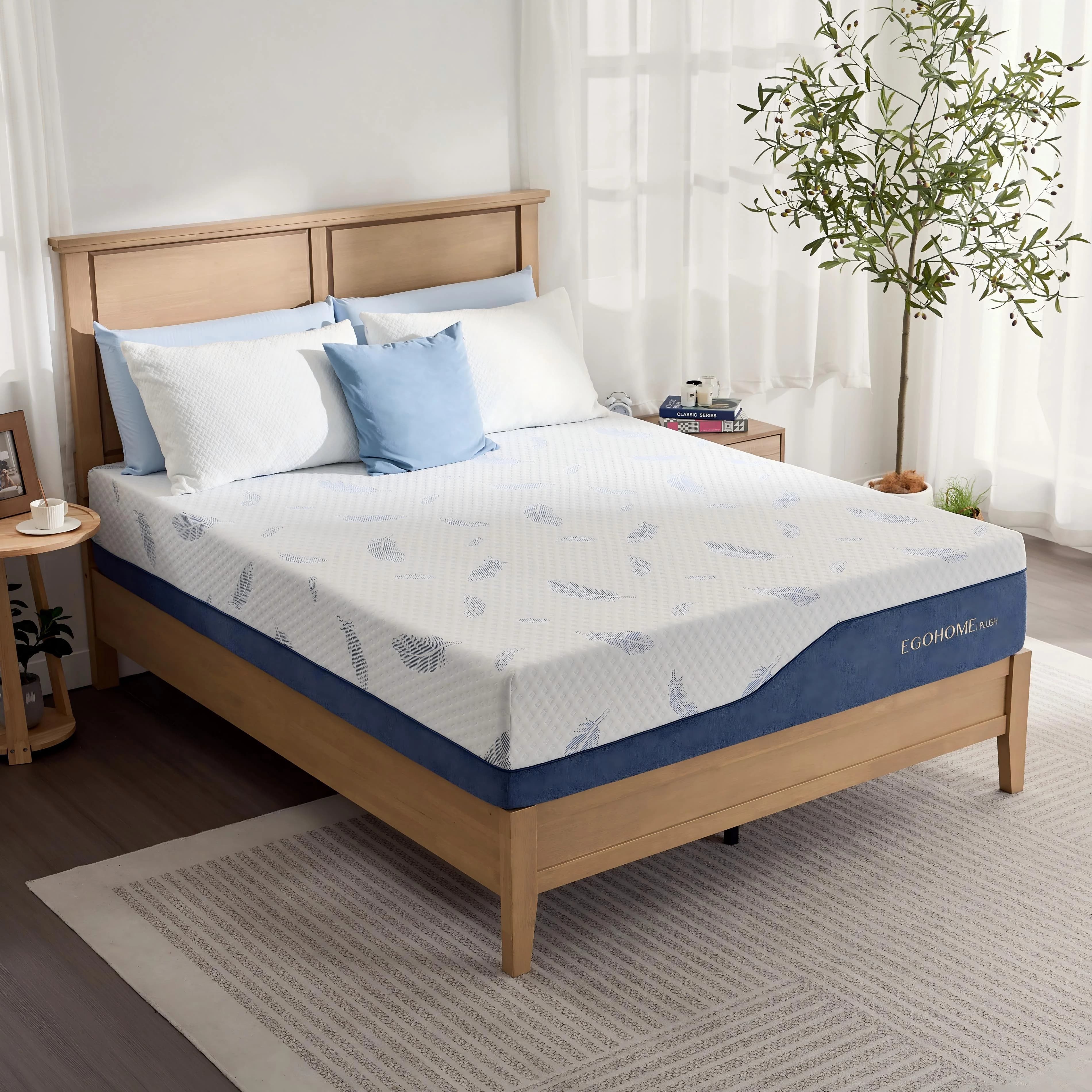 Arctus Queen Size 12" Plush Memory Foam Mattress in a Box with Gel Layer and Removable Fiberglass Free Cover, Deep Pressure Relief, Motion Isolation